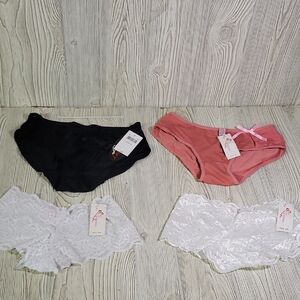 4 Pairs of Womens New Panties Various Styles Womens Size Small NWT